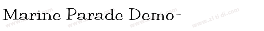Marine Parade Demo字体转换